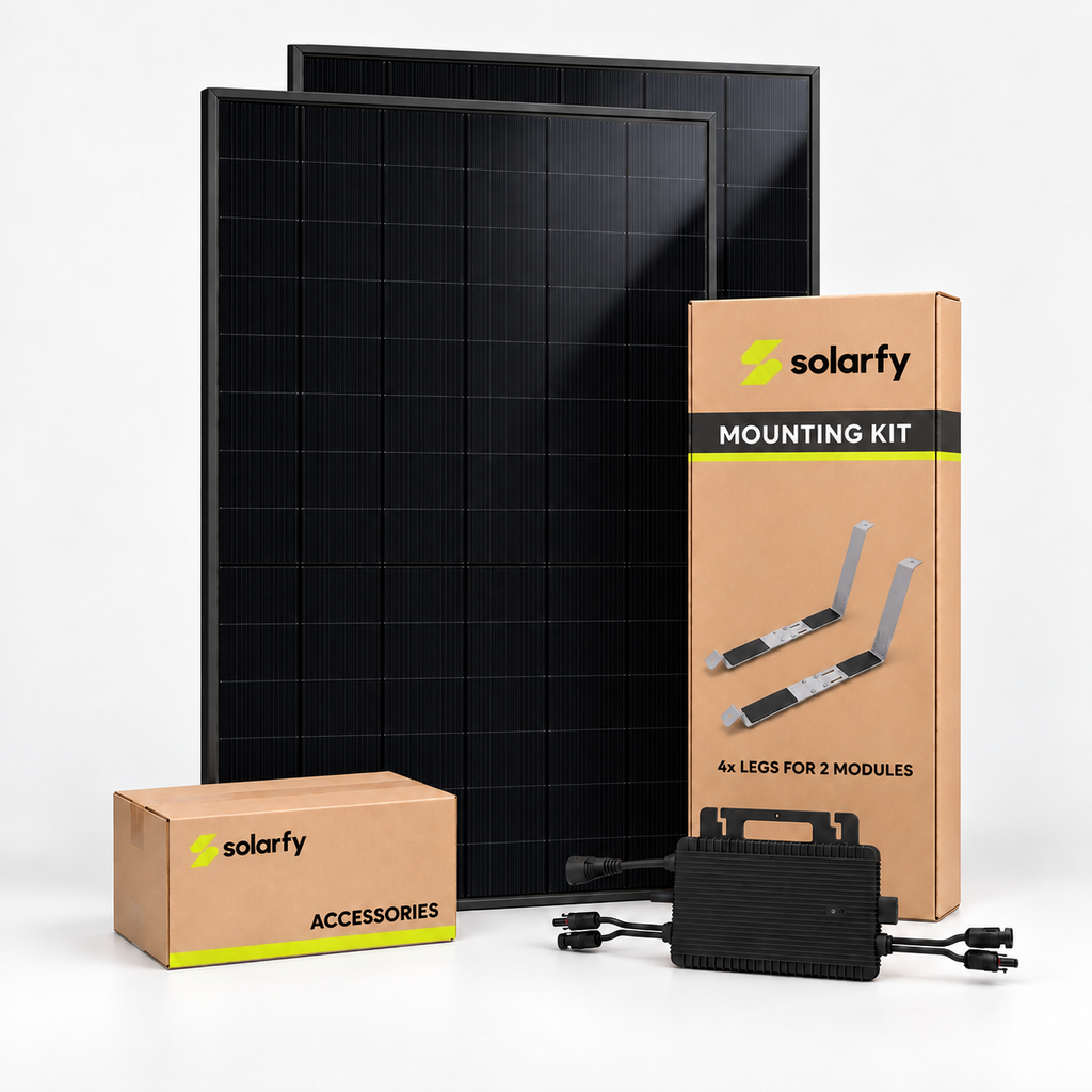 Solarfy Duo 910 – Plug-in Solar Kit 910 W | ENA Registered | Garden & Flat Roof
